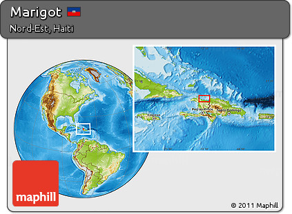 Physical Location Map of Marigot