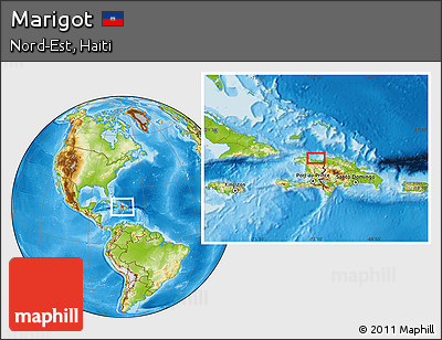 Physical Location Map of Marigot