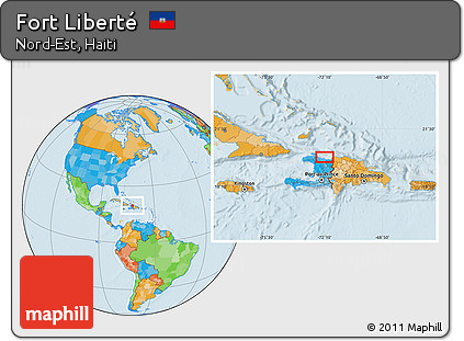 Political Location Map of Fort Liberté