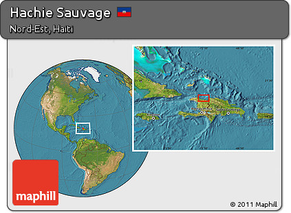 Satellite Location Map of Hachie Sauvage