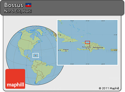 Savanna Style Location Map of Bossus