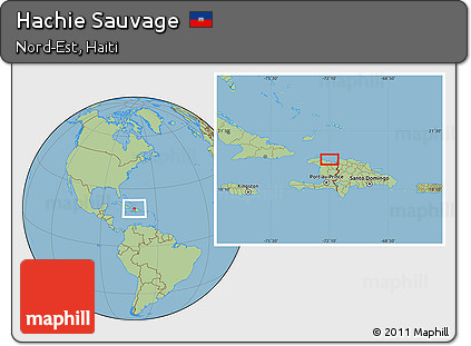 Savanna Style Location Map of Hachie Sauvage
