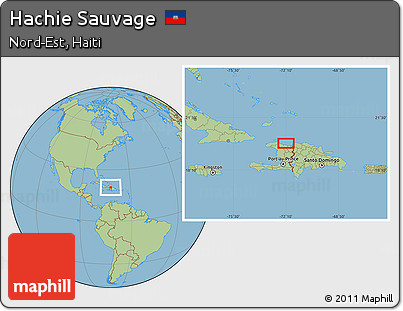 Savanna Style Location Map of Hachie Sauvage