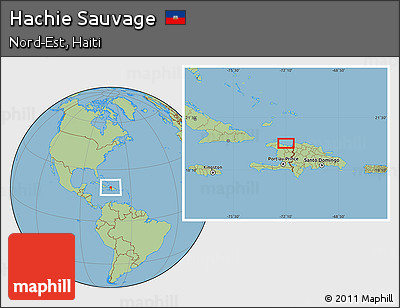 Savanna Style Location Map of Hachie Sauvage