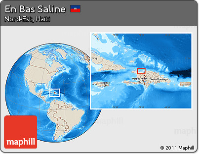 Shaded Relief Location Map of En Bas Saline