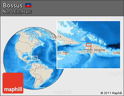 Shaded Relief Location Map of Bossus