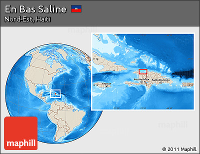 Shaded Relief Location Map of En Bas Saline