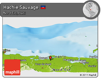 Physical Panoramic Map of Hachie Sauvage