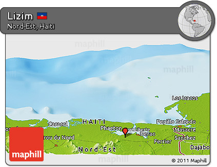 Physical Panoramic Map of Lizim
