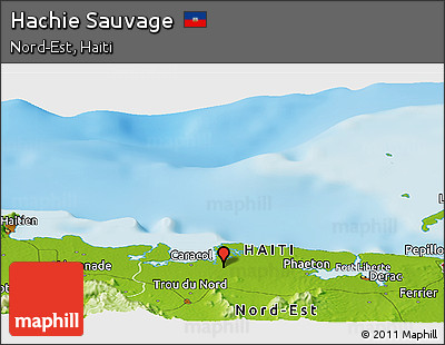 Physical Panoramic Map of Hachie Sauvage