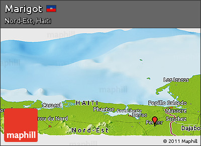 Physical Panoramic Map of Marigot