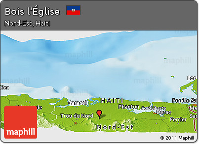 Physical Panoramic Map of Bois L'Église