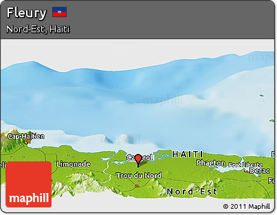 Physical Panoramic Map of Fleury