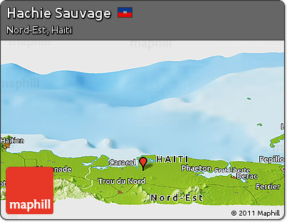 Physical Panoramic Map of Hachie Sauvage