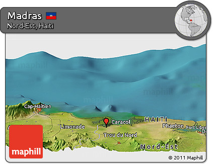 Satellite Panoramic Map of Madras