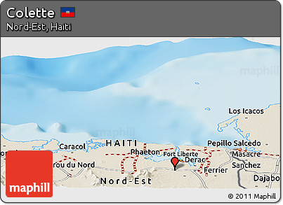 Shaded Relief Panoramic Map of Colette