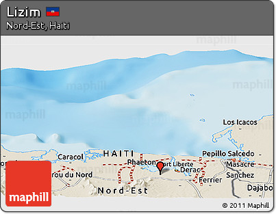 Shaded Relief Panoramic Map of Lizim