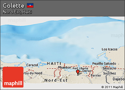 Shaded Relief Panoramic Map of Colette