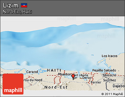 Shaded Relief Panoramic Map of Lizim