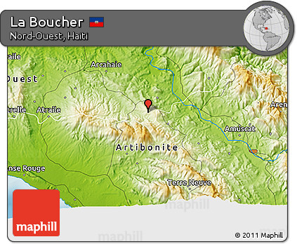 Physical 3D Map of La Boucher