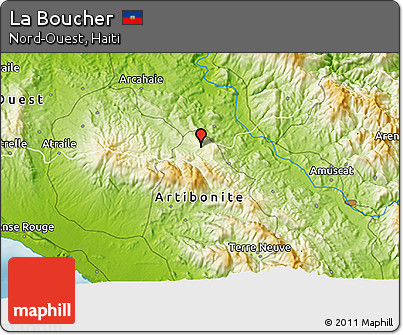 Physical 3D Map of La Boucher