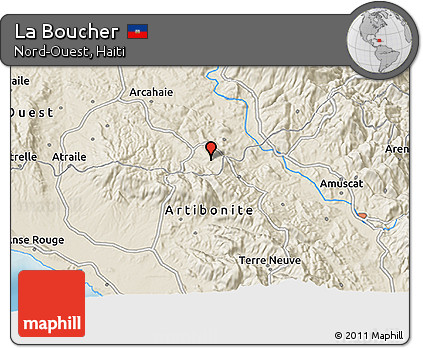 Shaded Relief 3D Map of La Boucher