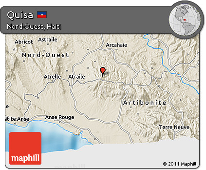 Shaded Relief 3D Map of Quisa
