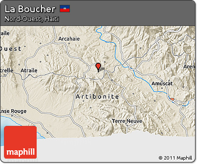 Shaded Relief 3D Map of La Boucher