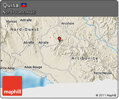 Shaded Relief 3D Map of Quisa