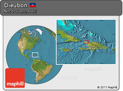 Satellite Location Map of Dieubon