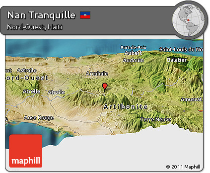 Satellite Panoramic Map of Nan Tranquille