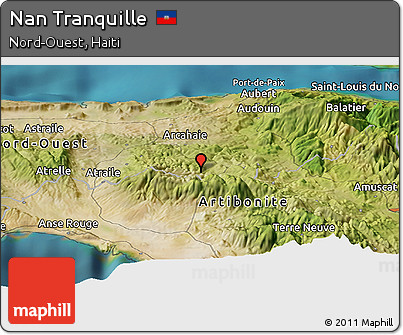 Satellite Panoramic Map of Nan Tranquille