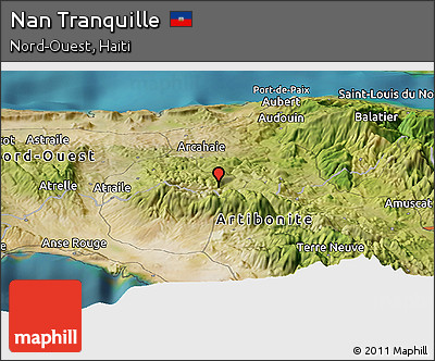 Satellite Panoramic Map of Nan Tranquille