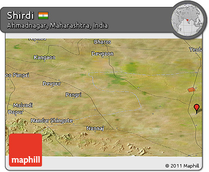 Satellite Panoramic Map of Shirdi
