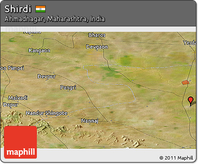 Satellite Panoramic Map of Shirdi