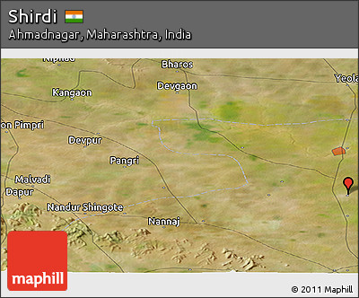 Satellite Panoramic Map of Shirdi