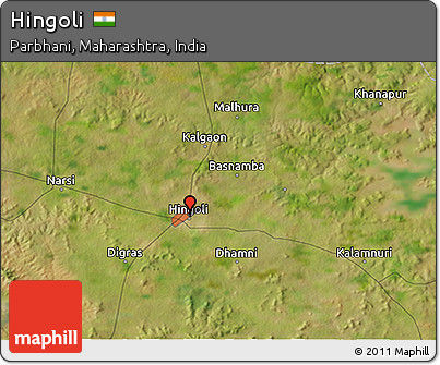 Satellite 3D Map of Hingoli