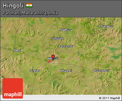 Satellite 3D Map of Hingoli