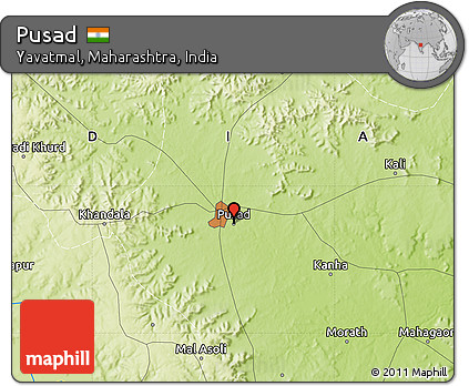 Physical Map of Pusad