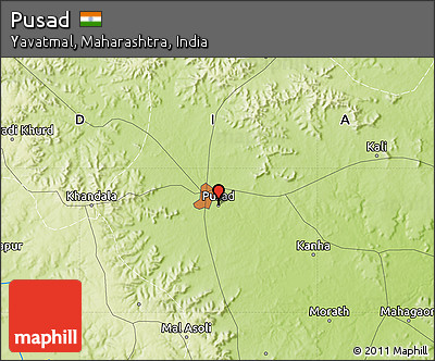 Physical Map of Pusad
