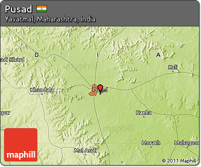 Physical Map of Pusad