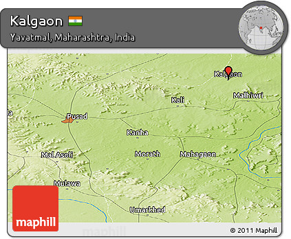Physical Panoramic Map of Kalgaon