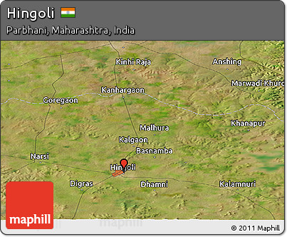 Satellite Panoramic Map of Hingoli