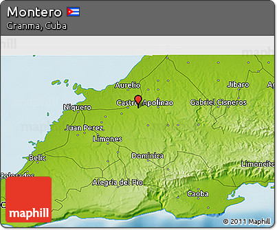 Physical 3D Map of Montero