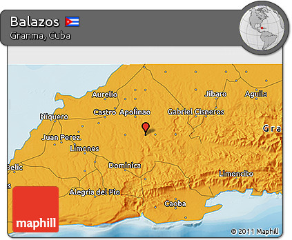 Political 3D Map of Balazos