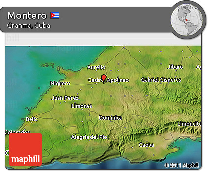 Satellite 3D Map of Montero