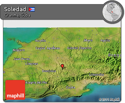 Satellite 3D Map of Soledad