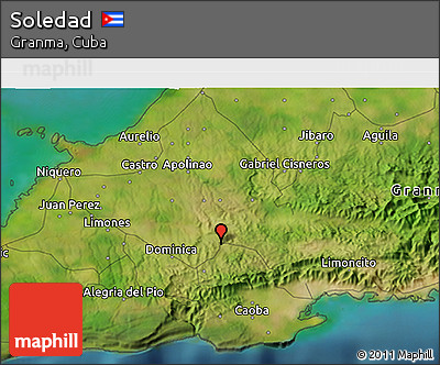 Satellite 3D Map of Soledad