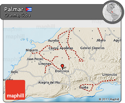 Shaded Relief 3D Map of Palmar