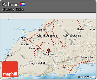 Shaded Relief 3D Map of Palmar